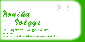 monika volgyi business card