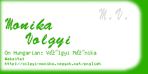 monika volgyi business card